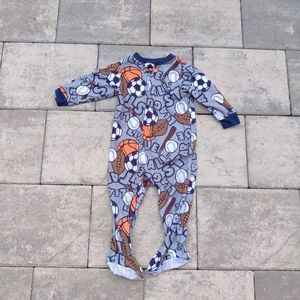 Sport logo footed pajamas